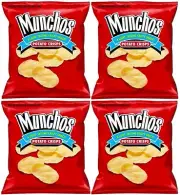 Munchos ( 4-PACK ) Light-Tasting Crispy Snack Potato Crisps 4.25 oz. Bags