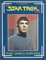 Star Trek Files Magazine That Which Survives Episode #ST-13 Psi Fi Press 1985 FN