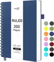 Spiral Notebook, A5 College Ruled Notebook with 300 Pages, 5.7" × 8.2", Medium S