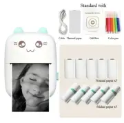 Blue Mini Pocket BUNDLE Printer Thermal Printer For Android Or IOS App Inkless