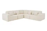 Brosa Form Teddy Fleece 4 Seater Modular Sofa (Cream)