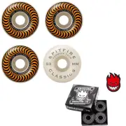 Spitfire Skateboard Wheels F4 Classics 99A Orange 53mm With Spitfire Bearings