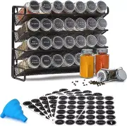 Spice Rack with 28 Spice Jars, Spice Rack Organizer for Cabinet, Spice Jars with