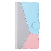 For Xiaomi Redmi Note 5 Pro Tricolor Stitching Horizontal Flip TPU + PU Leather Case with Holder & Card Slots & Wallet(Grey)