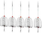 Abaodam 5Pcs Fishing Lure Cage Durable Fishing Trap Basket for EEL Crab Lobster Shrimp Minnows Corrosion Resistant Fishing Accessory for Bait Catching