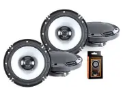 2 Pairs of Kenwood KFC-1666S 600W Max (60W RMS) 6.5" KFC 2-Way Coaxial Car Speak