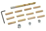 WEN JN014D 1/4" Wooden Doweling Kit w/ Drill Bit, Stop Collar, & Fluted Dowels