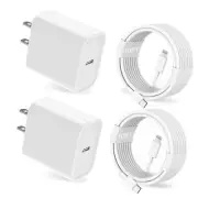 25W iPhone Charger, 2 Pack 25W PD USB C Wall Fast Charger Adapter with 2 Pack