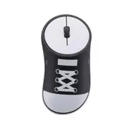 Shoes Shaped Mobile Optical Wireless Mouse With Usb Receiver 2.4Ghz Ergonomic Gaming Black+White
