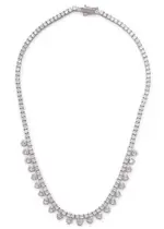 Fallon Bezel Bib Crystal-embellished Necklace - Silver ONE SIZE