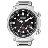 在飛比找遠傳friDay購物優惠-CITIZEN Eco-Drive 雙層霸氣日期顯示腕錶-黑