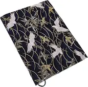 KALLORY 1pc Crane Cloth Fabric Book Protector Pouch Fabric Book Covers Textbook Jackets Book Protector Case Washable Book Protector Book Dust Cover Note Book Notepad Cover