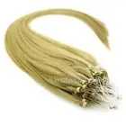 50 Micro Loop Ring Beads I Tip Indian Remy Human Hair Extension Light Blonde #20