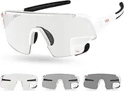 TriEye Eyewear Cycling Glasses with Integrated Rearview Mirror for Men & Women - UV 400 - Left Side Mirror Cycling Glasses