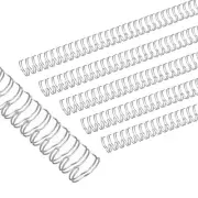 13mm(1/2") Binding Combs, 20 Pcs 100 Sheet Pitch 32 Ring, Silver