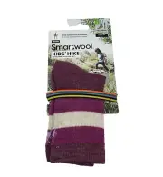 Smartwool Kids Size M 12-2.5 Argyle Purple Full Cushion Outdoor Crew Hike Socks