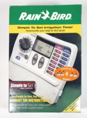 Rain Bird SST400I Simple To Set Irrigation Timer 4 Zones Indoor New Old Stock