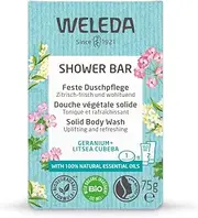 WELEDA Shower Bar - Geranium + Litsea Cubeba 75g | Uplifting & Refreshing | Natural Soap | Vegan