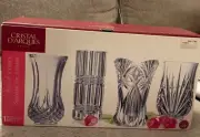 NEW CRISTAL D'ARQUES PARIS SET OF 4 VASES NIB
