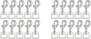 jingfei 40Pc Snap Hooks for Dog Leash Linking, Heavy Duty Swivel Clasp Eye Bolt Buckle Trigger Clip for Spring Pet Buckle