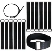 12 Pcs Reusable Hook and Loop Cinch Straps Fastening Securing Straps