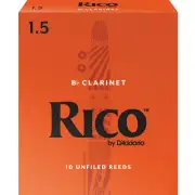 10 Pack Rico Bb Clarinet B flat Reeds # 1.5 Strength 1 1/2 RCA1015