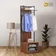 WAKUHOME 瓦酷家具Mark集成木工業風2尺開放式衣櫃(雙拉籃設計)-寬60*深55*高200cm