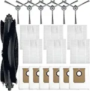 Replacement Parts Compatible with eufy L60, L60 SES, L50, L50 SES Robot Vacuum Cleaner Accessories Kit, 1 Main Brush, 6 Side Brush, 6 Hepa Filter, 6 Dust Bags