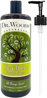 (950ml with pump) - Dr. Woods Tea Tree Liquid Castile Soap with Pump, 950ml