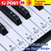 Universal Piano Learner CLEAR Sticker Music 54 61 88 Key Note Keyboard removable