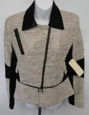 Nicole Miller Artelier Blazer Jacket Black And White Size M New With Tags