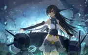 Anime manga kantai collection nagato girls black hair Playmat Gaming Mat Desk