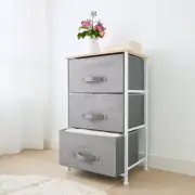 3 Drawer Storage Chest - Grey