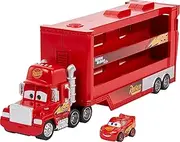 [Mattel] Disney Pixar Cars Mack Mini Racers Hauler & 1 Mini Toy Car, Toy Transporter Truck Holds 18 Minis, Collectible Set