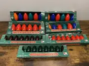 7 Packs Of Christmas Bulbs KMART C-7 1/2, 5 Watt Untested