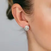 9ct Yellow Gold Oval Shaped Stud Earrings in 1/2 Carat Natural Diamonds