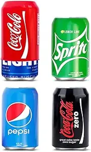 Can Covers That Look Like Soda, Silicone Sleeves for Cans, Can Wraps, Fits All 12FL OZ 355ml (4 Pack, Mixed)