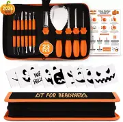 RFAQK Pumpkin Carving Kit with Stencils-23Pcs Halloween Pumpkin Carving Tools...