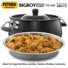 Futura Big Boy Biryani Handi 12L | Non Stick Pot with Lid | Cooking Saucepan