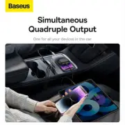 Baseus T-Space Series HUB for Tesla Cars - Retractable 45W Type-C Cable - Cluste