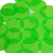Round Vinyl Shape 40mm Green Go Go Fluorescent Edge Glow