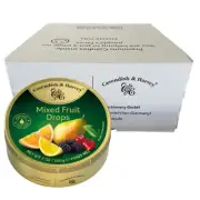Cavendish and Harvey Mixed Fruit Drops 200g Tin Sweets Lollies x 10