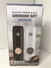 Electric Salt and Pepper Grinder Set Mill Shakers USB Rechargeable Black White