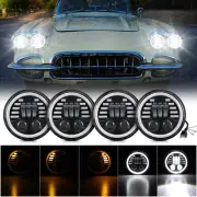 4x 5.75"inch Round LED Headlights Hi/Lo Beam DRL For Chevy Chevelle 1964-1970