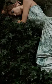 [MARIA ELENA VILLAMIL] Camelia Strapless Brocade Maxi Dress