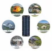 Portable Waterproof Solar Panel Kit 5W 12V for Automotive Motorcycle Boat RV