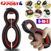 Multi 6 in 1 Bottle Opener Jar Can Manual Cap Lid Twist Off Gadget Kitchen Tool