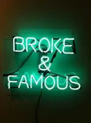 14"x10" Broke And Famous Neon Sign Acrylic Light Lamp Glass Gift Artwork ZS1508