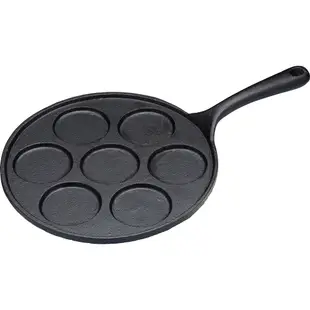 《KitchenCraft》7格煎餅鑄鐵鍋 | 平底鑄鐵烤盤煎盤