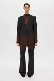 Vault Wool Slim Pant in Black Chocolate - CAMILLA AND MARC® C&M